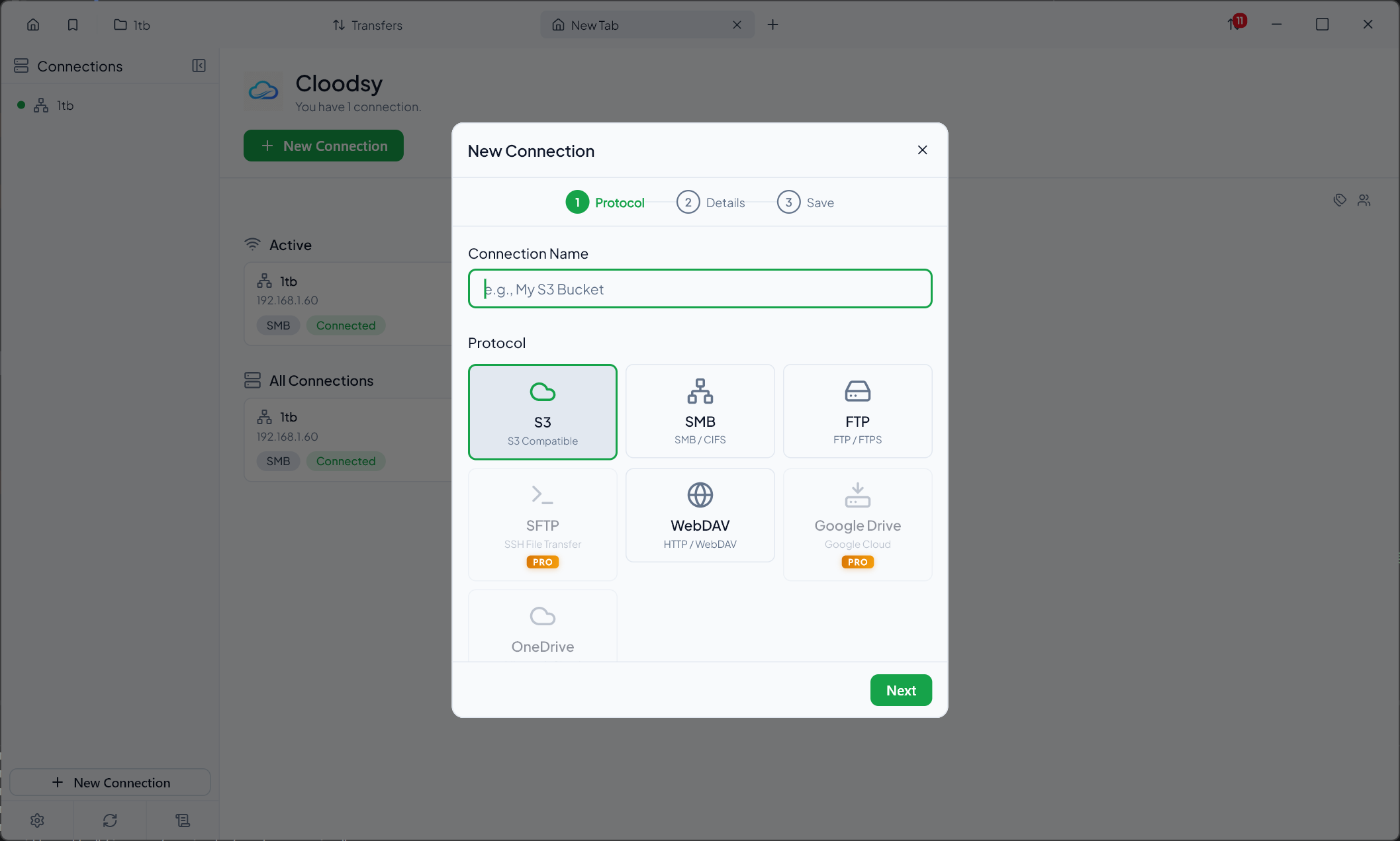 Cloodsy — Yeni Bağlantı
