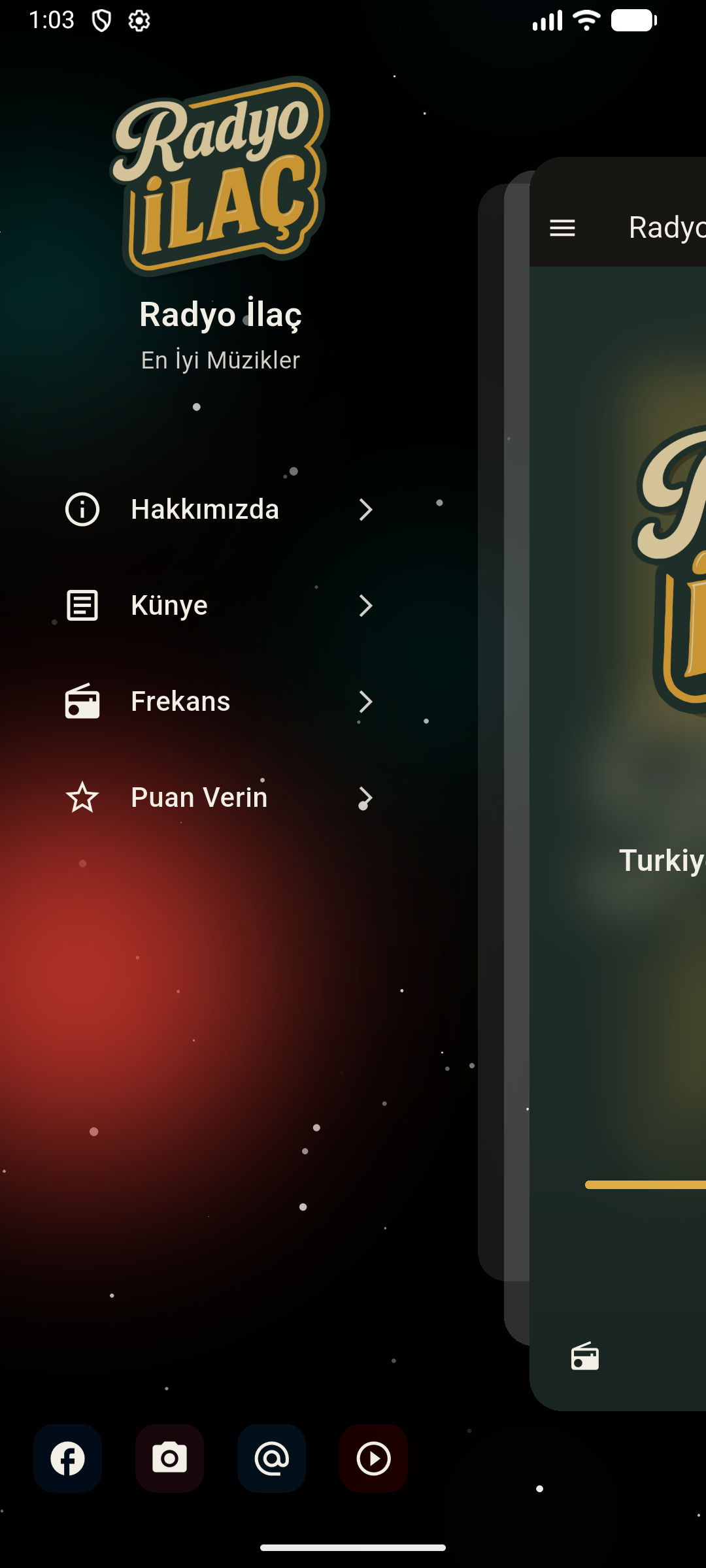 Radyo İlaç — Menü
