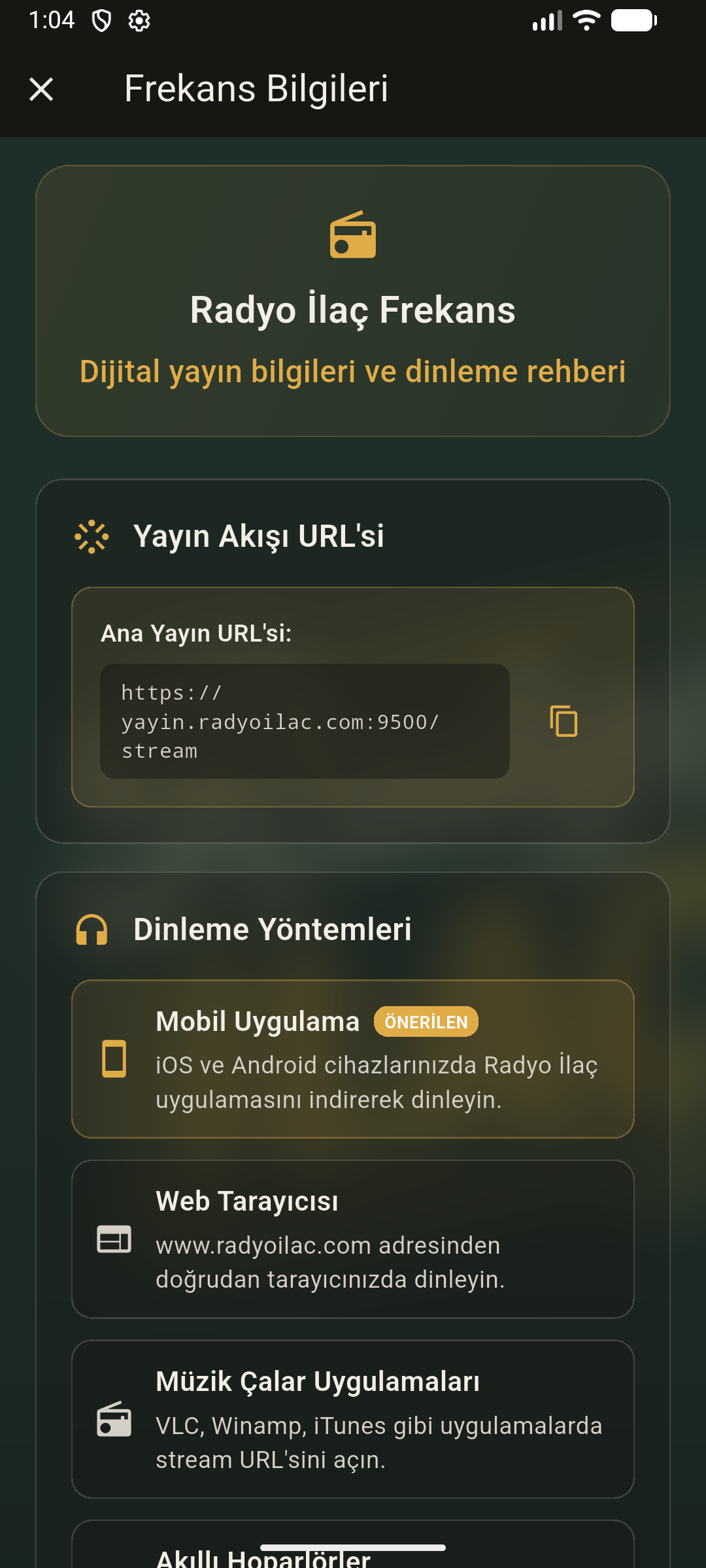 Radyo İlaç — Frekans Bilgileri